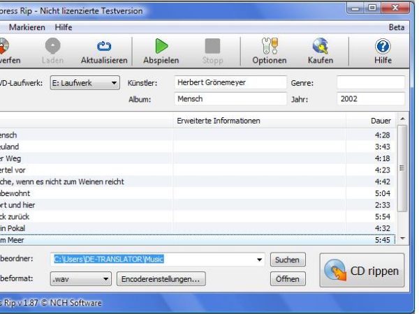express rip cd ripper software serial